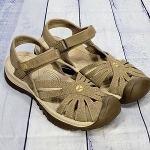 KEEN Women's Size 9.5 Rose Sandals Mushroom Brown Adjustable Closure
